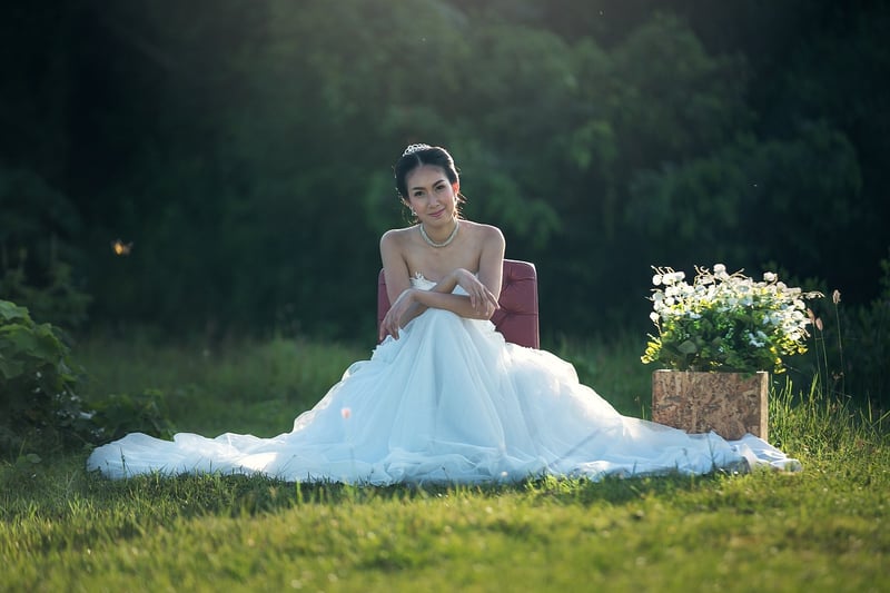 Bohemian Earthy Wedding Dress